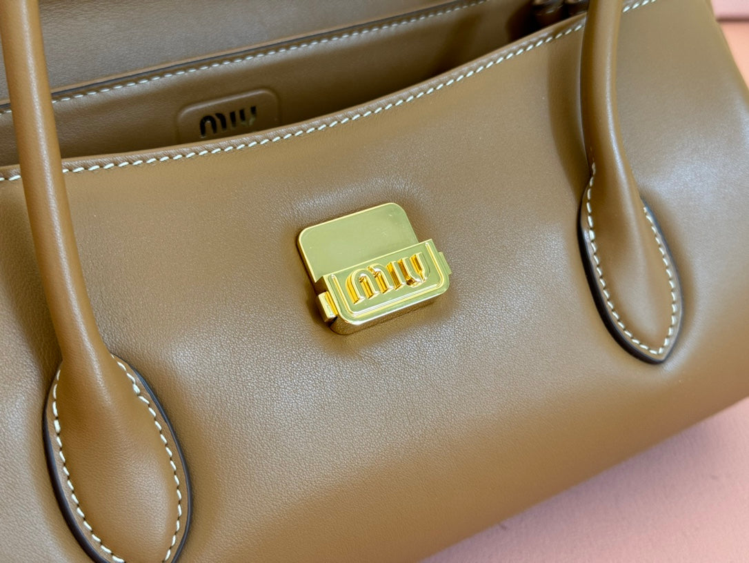 Miu Miu Arcadie Leather Bag – Olive Brown