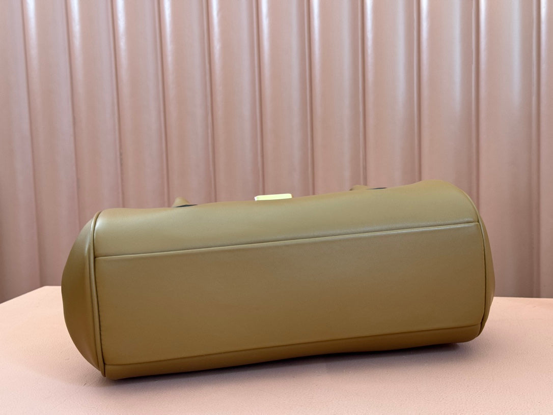 Miu Miu Arcadie Leather Bag – Olive Brown