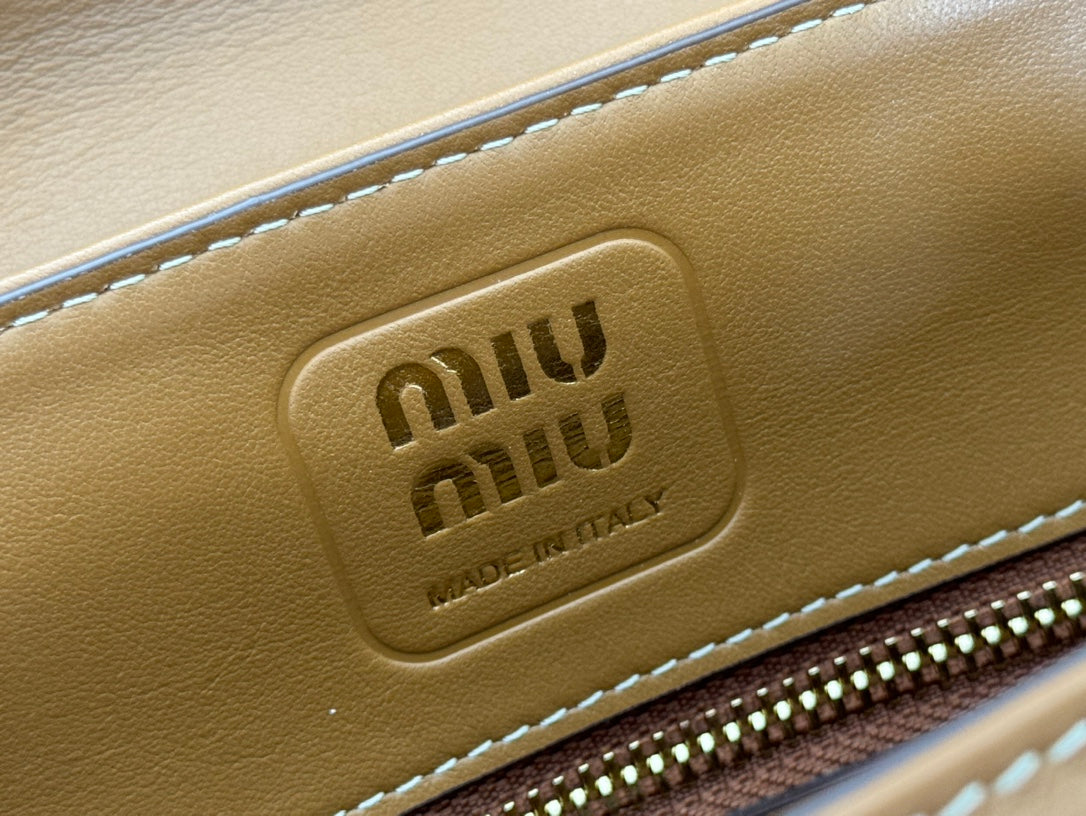 Miu Miu Arcadie Leather Bag – Olive Brown