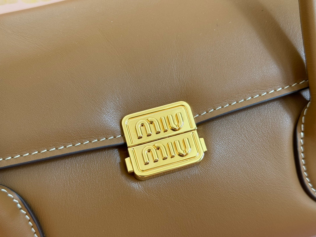 Miu Miu Arcadie Leather Bag – Olive Brown