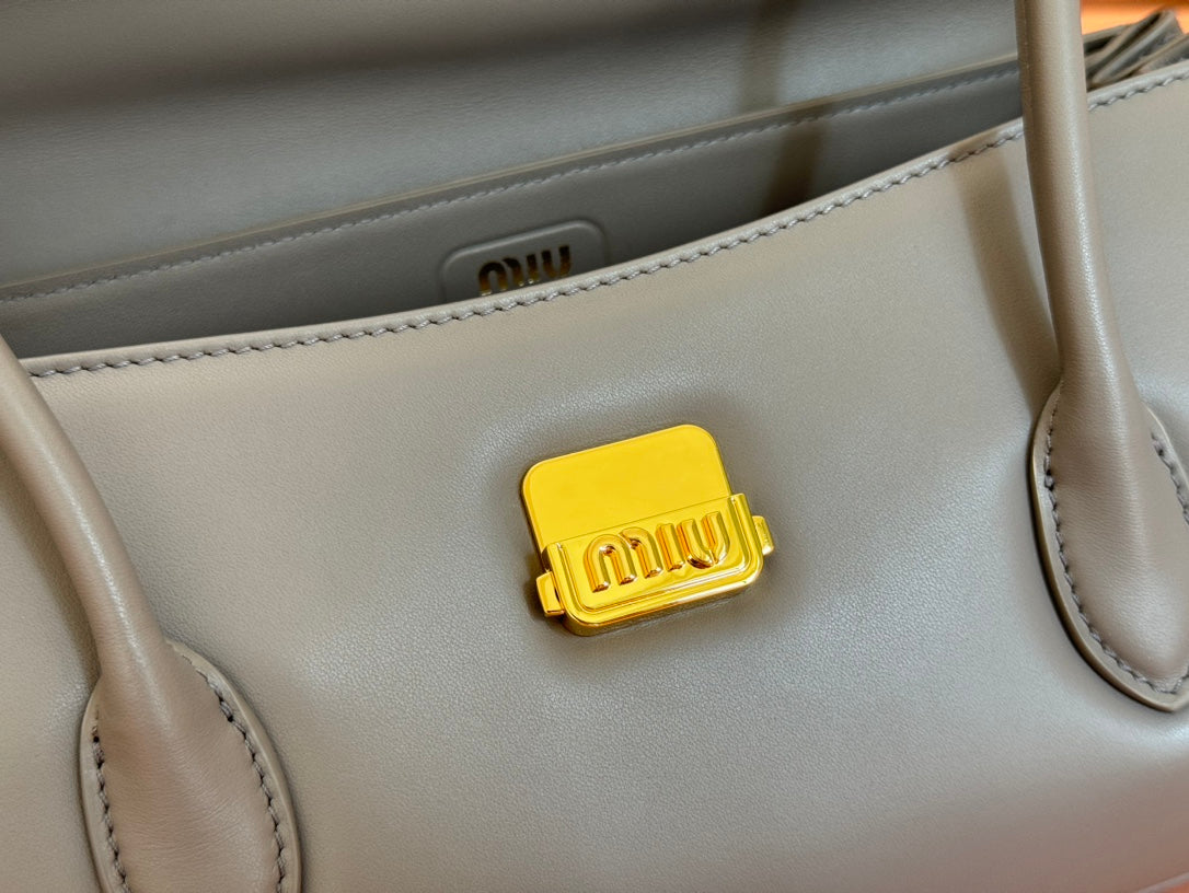 Miu Miu Arcadie Leather Bag – Grey