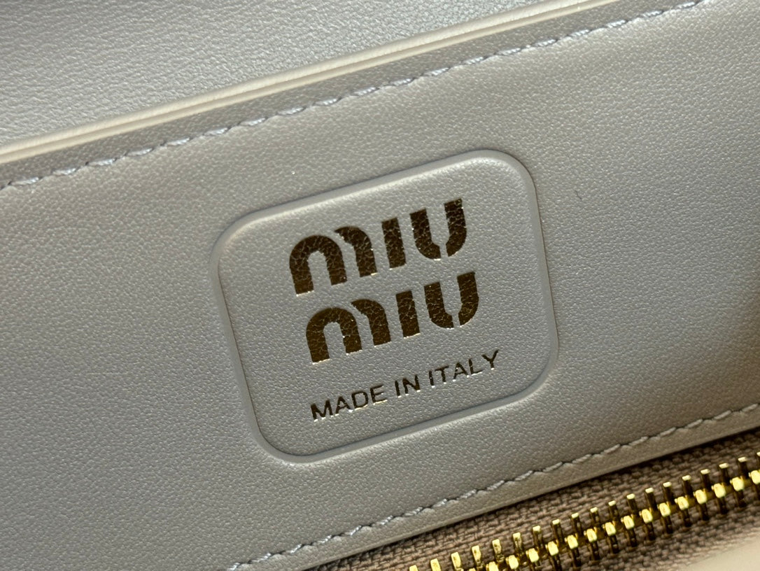 Miu Miu Arcadie Leather Bag – Grey