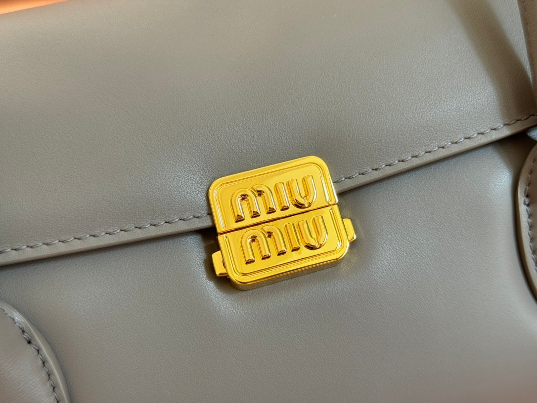 Miu Miu Arcadie Leather Bag – Grey