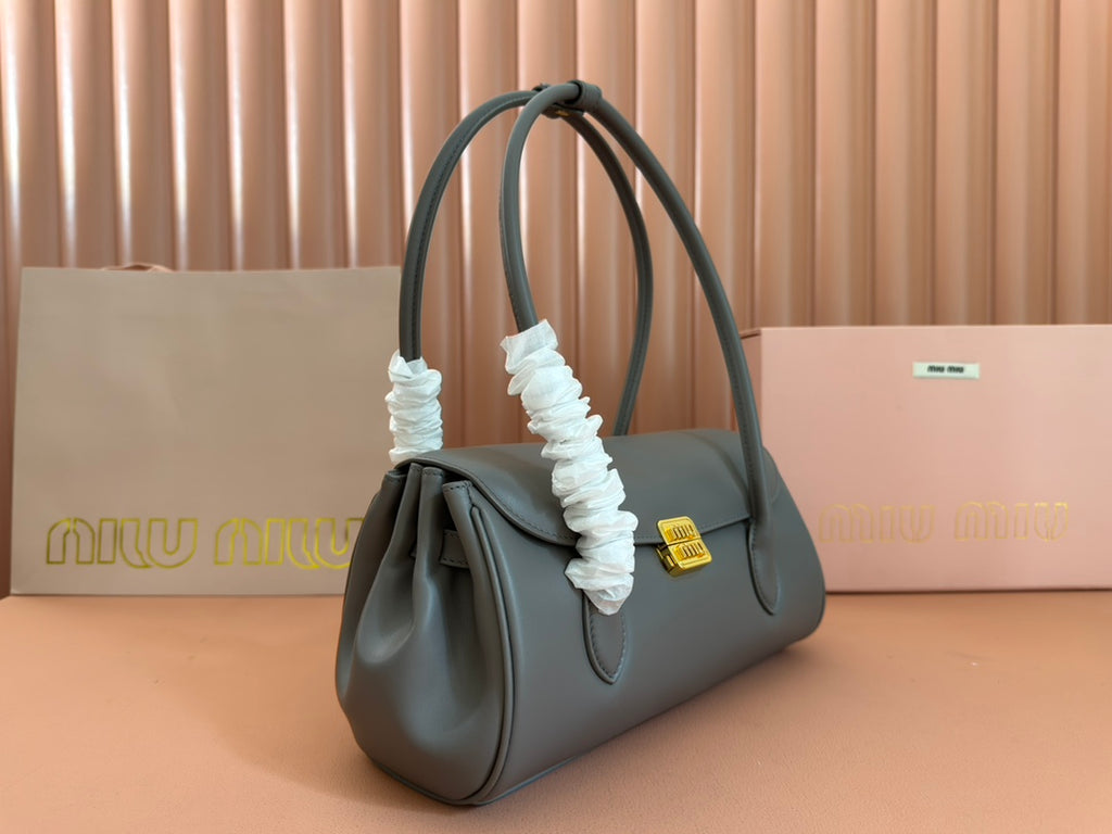 Miu Miu Arcadie Leather Bag – Grey