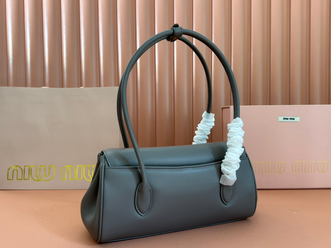 Miu Miu Arcadie Leather Bag – Grey