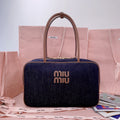 Miu Miu Beau Denim Top Handle Bag – Navy