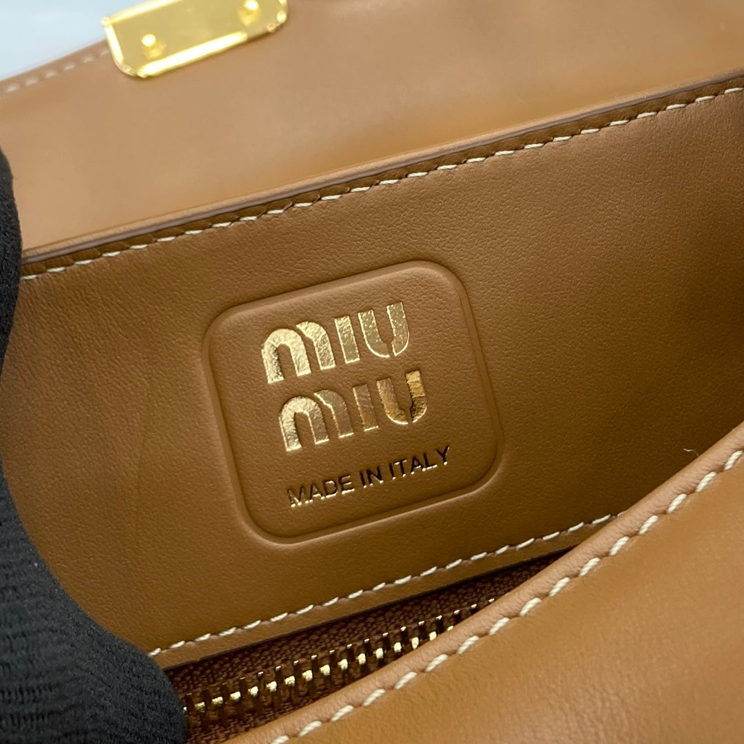 Miu Miu Arcadie Soft Leather Bag – Cognac