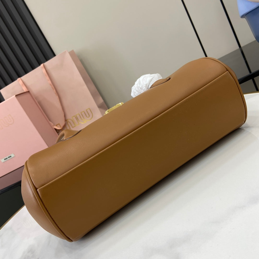 Miu Miu Arcadie Soft Leather Bag – Cognac