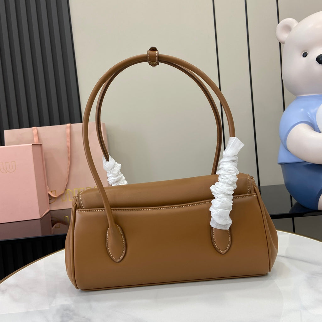 Miu Miu Arcadie Soft Leather Bag – Cognac