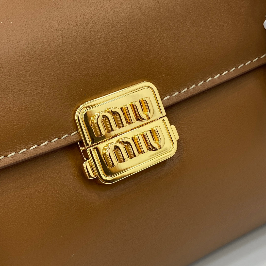 Miu Miu Arcadie Soft Leather Bag – Cognac