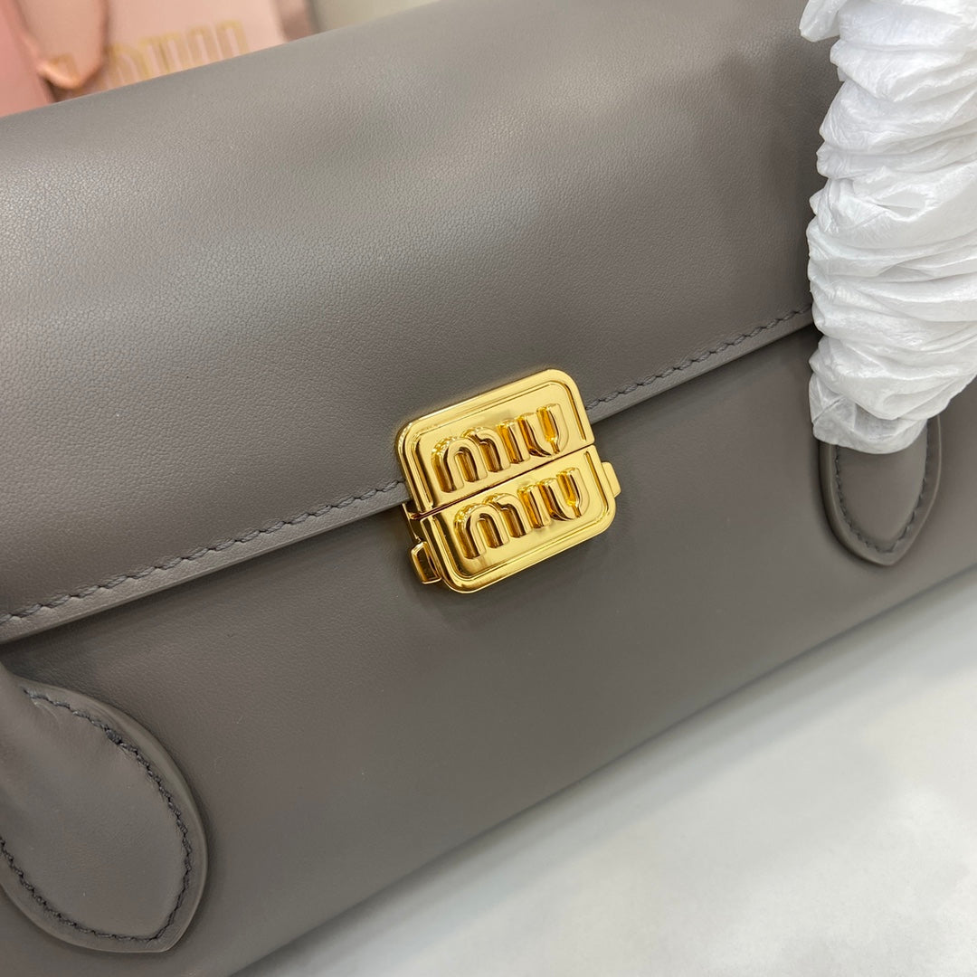 Miu Miu Arcadie Soft Leather Bag – Grey