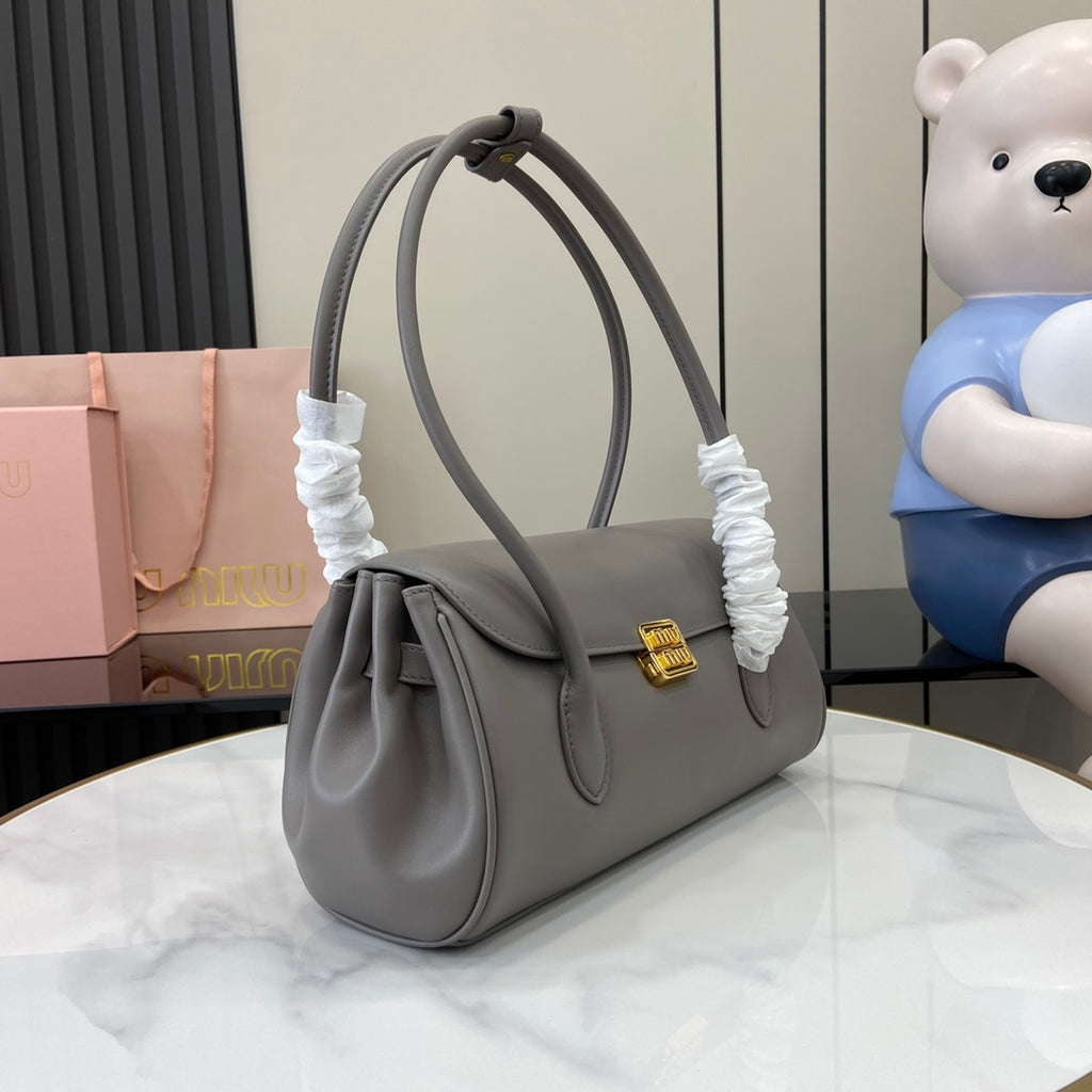 Miu Miu Arcadie Soft Leather Bag – Grey