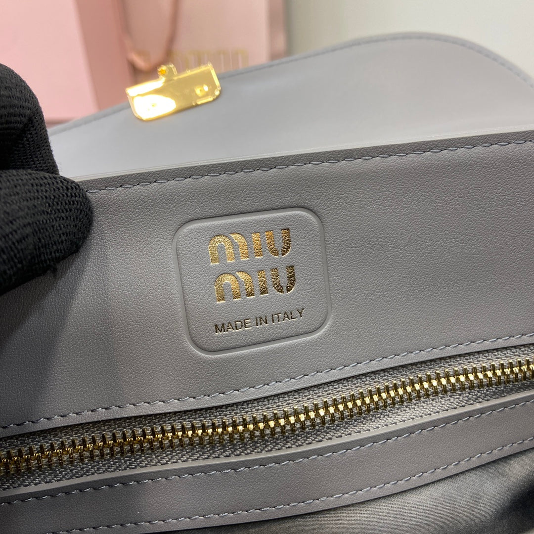 Miu Miu Arcadie Soft Leather Bag – Grey