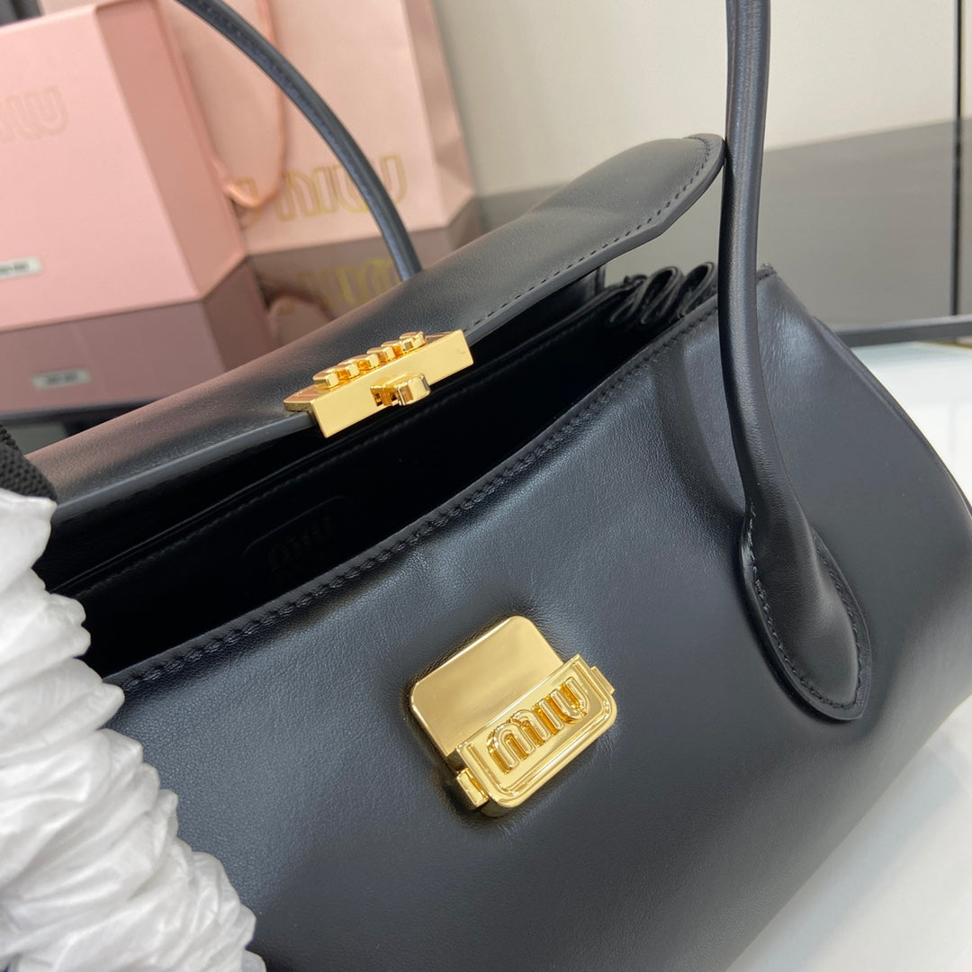 Miu Miu Arcadie Soft Leather Bag – Black