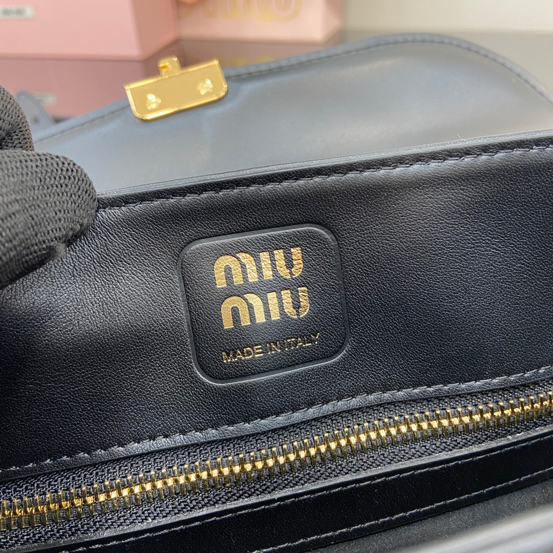 Miu Miu Arcadie Soft Leather Bag – Black