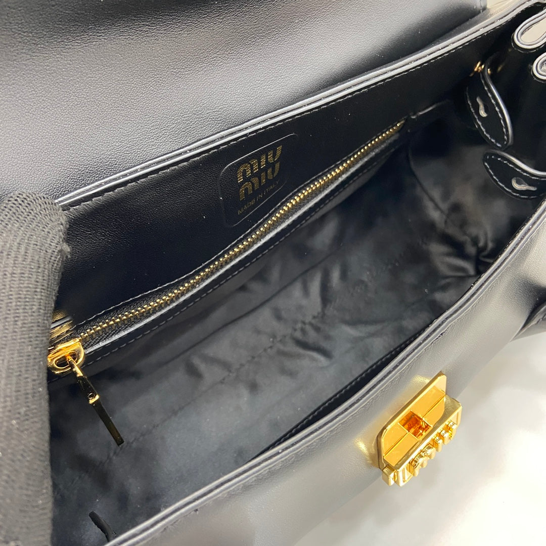 Miu Miu Arcadie Soft Leather Bag – Black