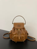 Miu Miu Leather Mini Backpack – Cognac