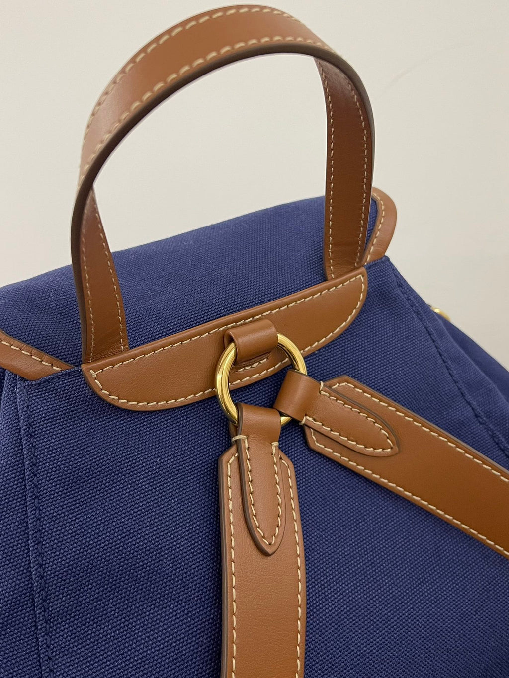 Miu Miu Canvas Backpack – Navy Blue