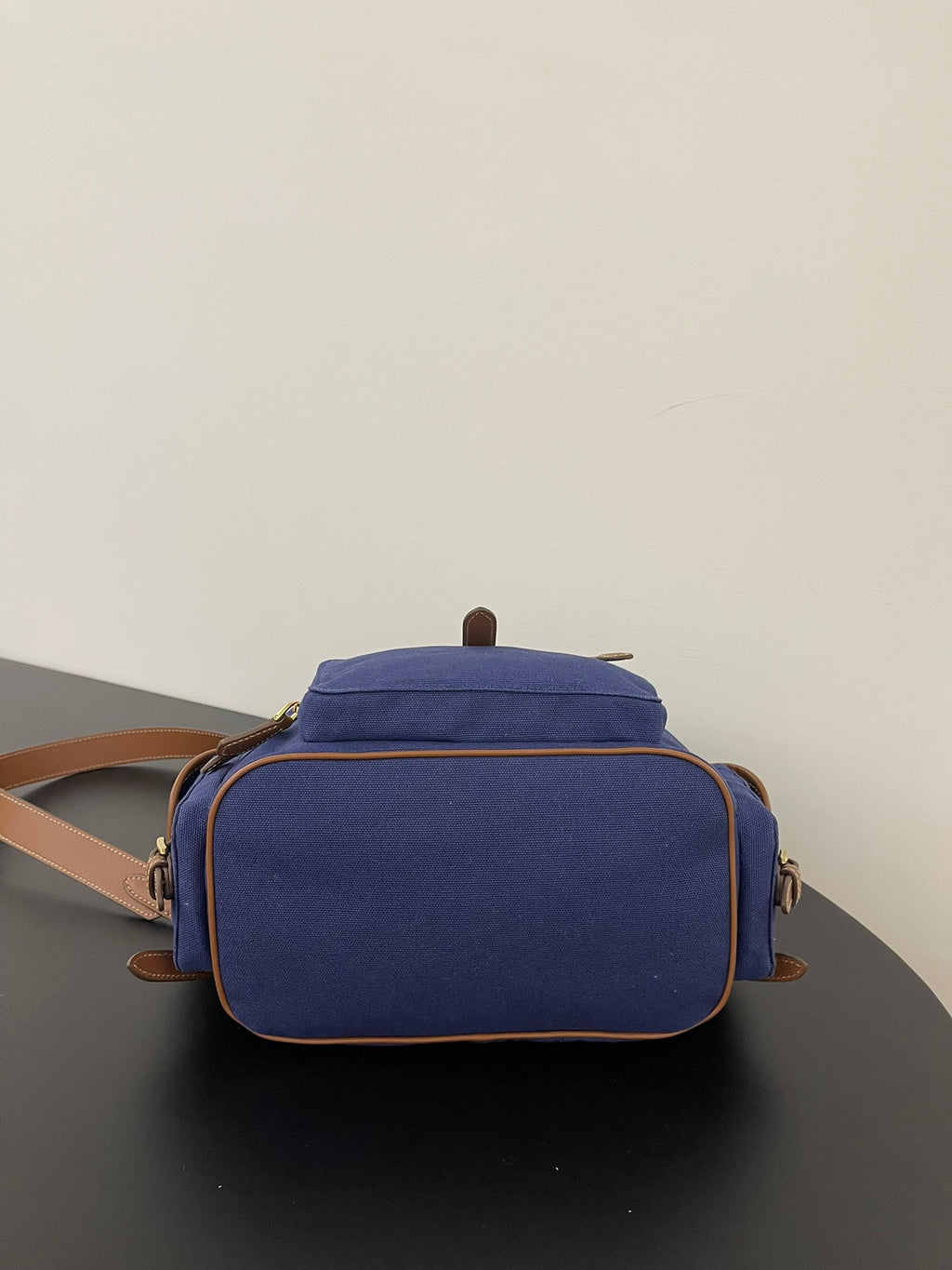 Miu Miu Canvas Backpack – Navy Blue