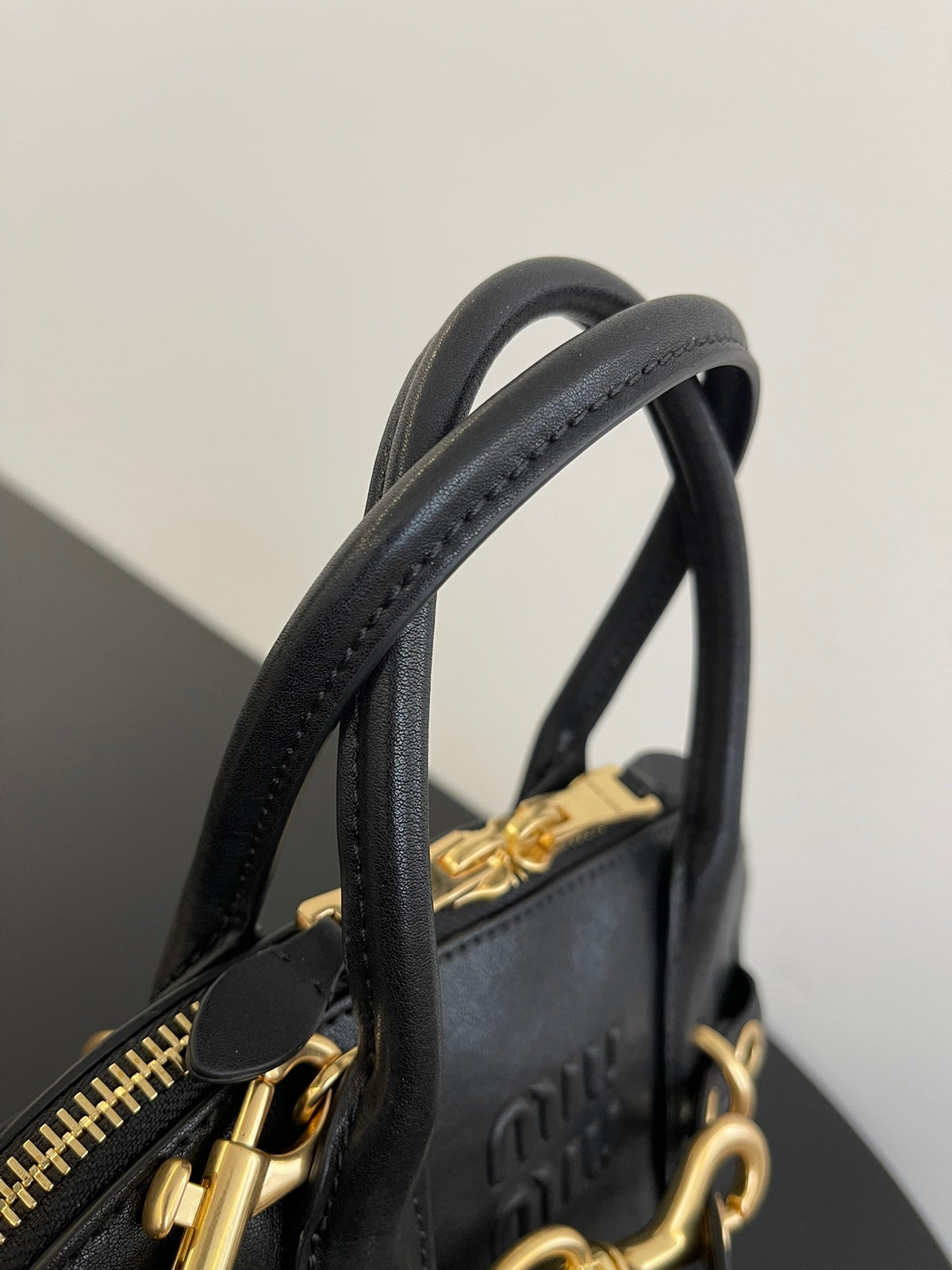 Miu Miu Aventure Mini Leather Bag – Black