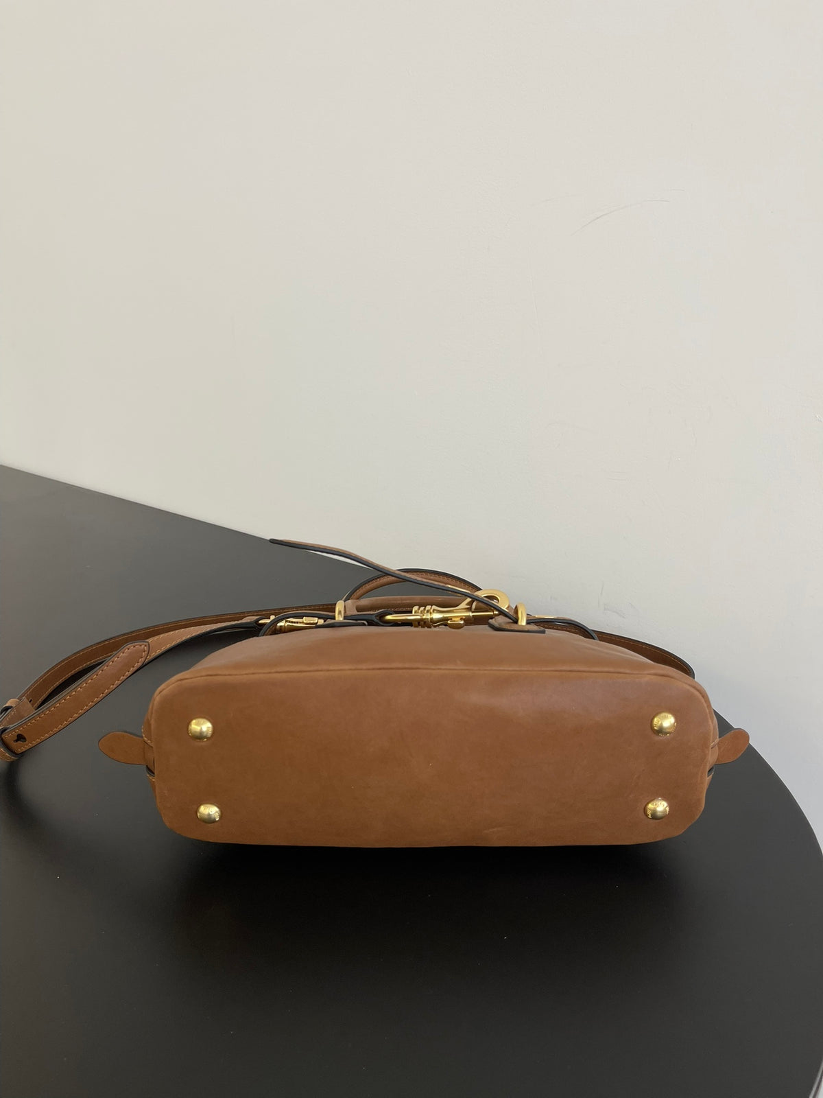Miu Miu Aventure Mini Leather Bag – Cognac