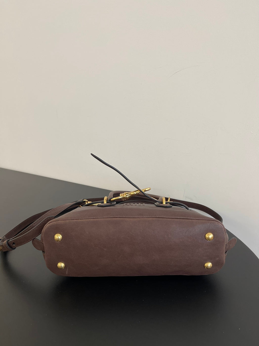Miu Miu Aventure Mini Leather Bag – Dark Brown