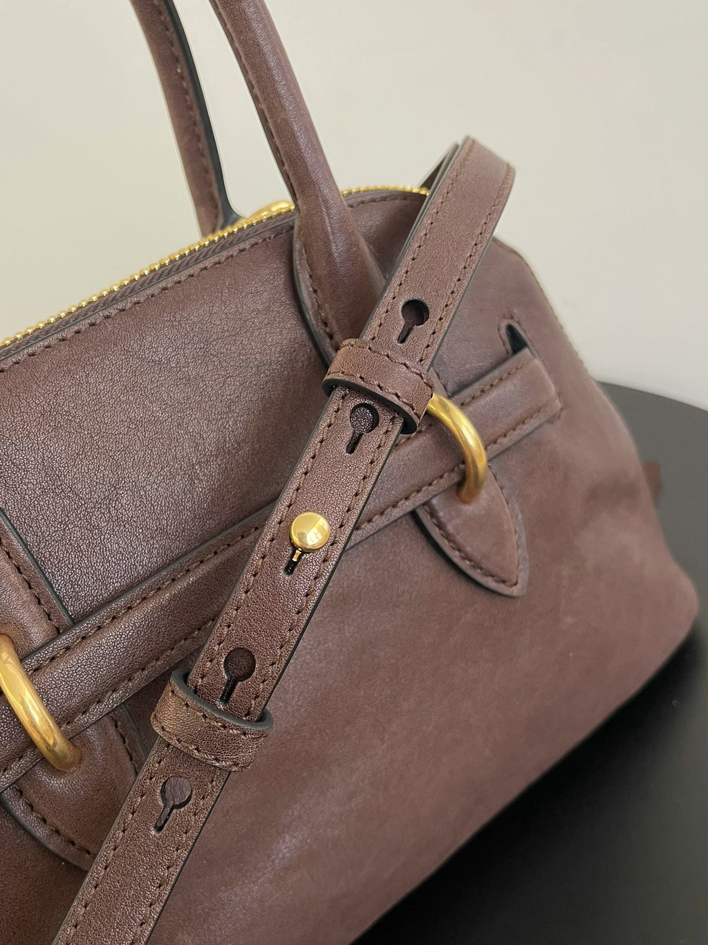 Miu Miu Aventure Mini Leather Bag – Dark Brown