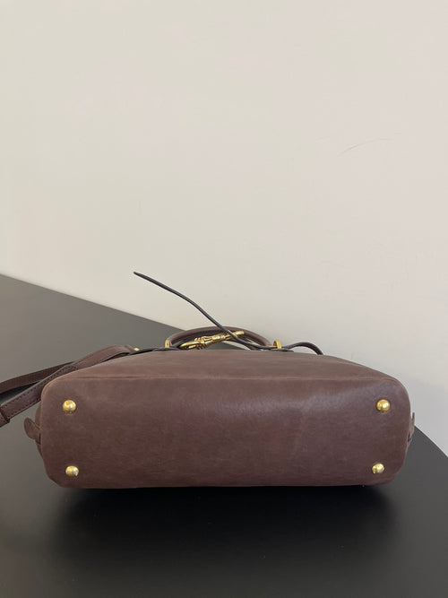 Miu Miu Aventure Leather Bag – Dark Brown