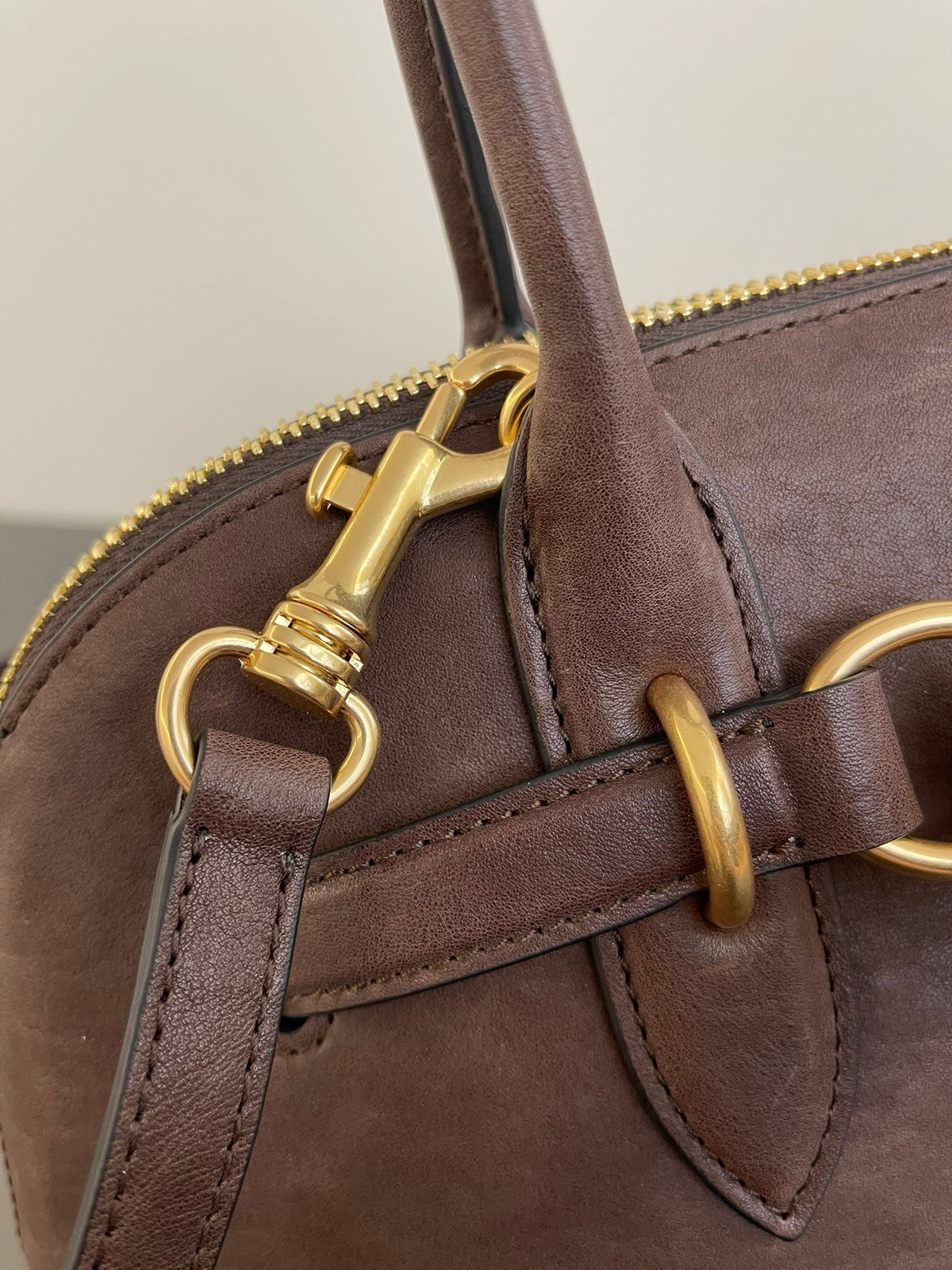 Miu Miu Aventure Leather Bag – Dark Brown