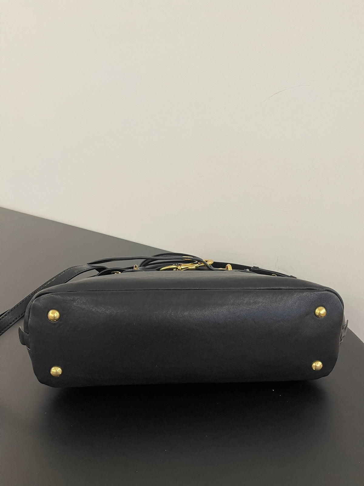 Miu Miu Aventure Leather Bag – Black