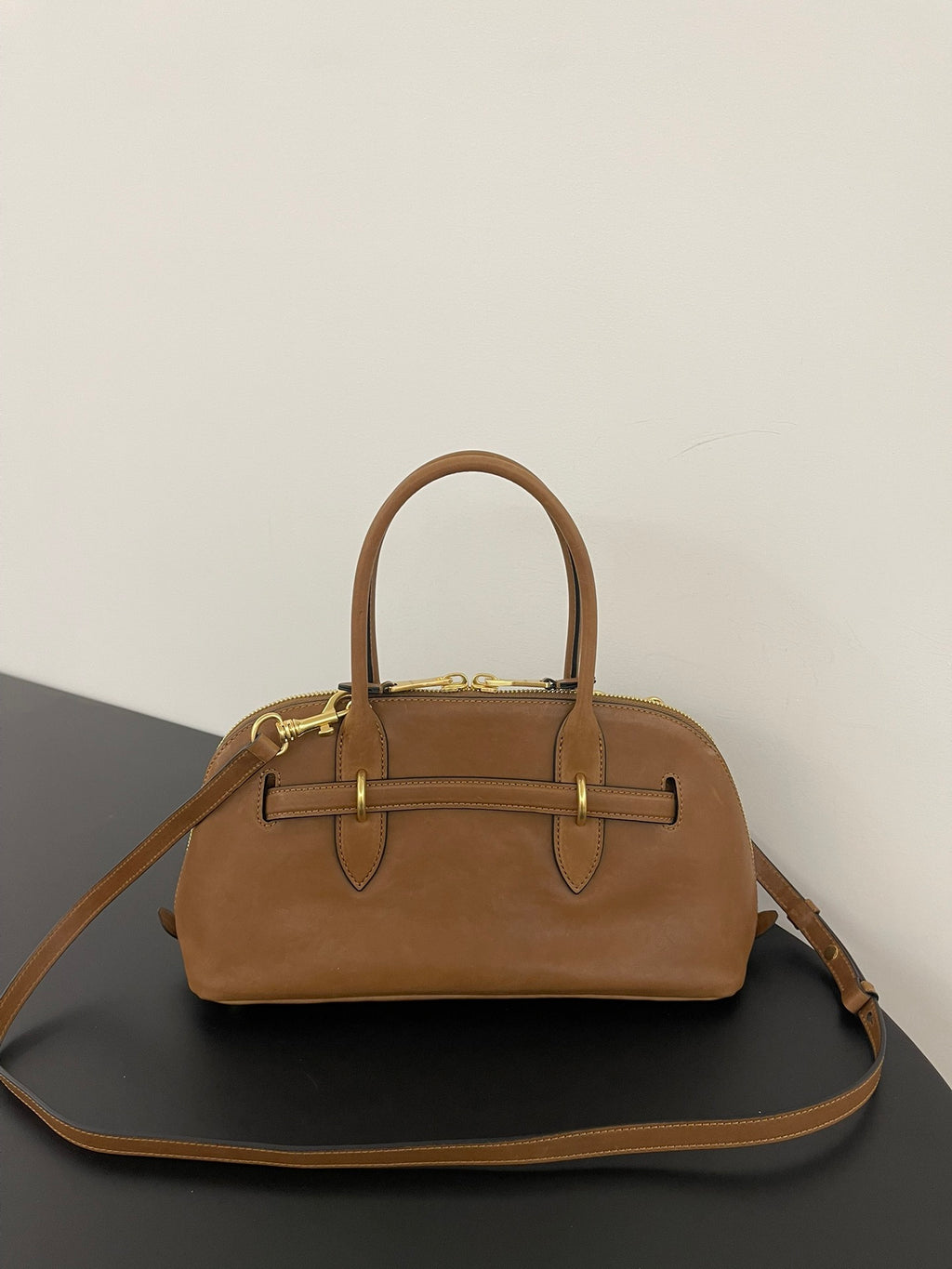 Miu Miu Aventure Leather Bag – Cognac