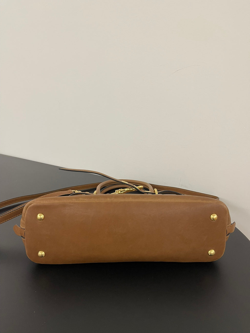 Miu Miu Aventure Leather Bag – Cognac