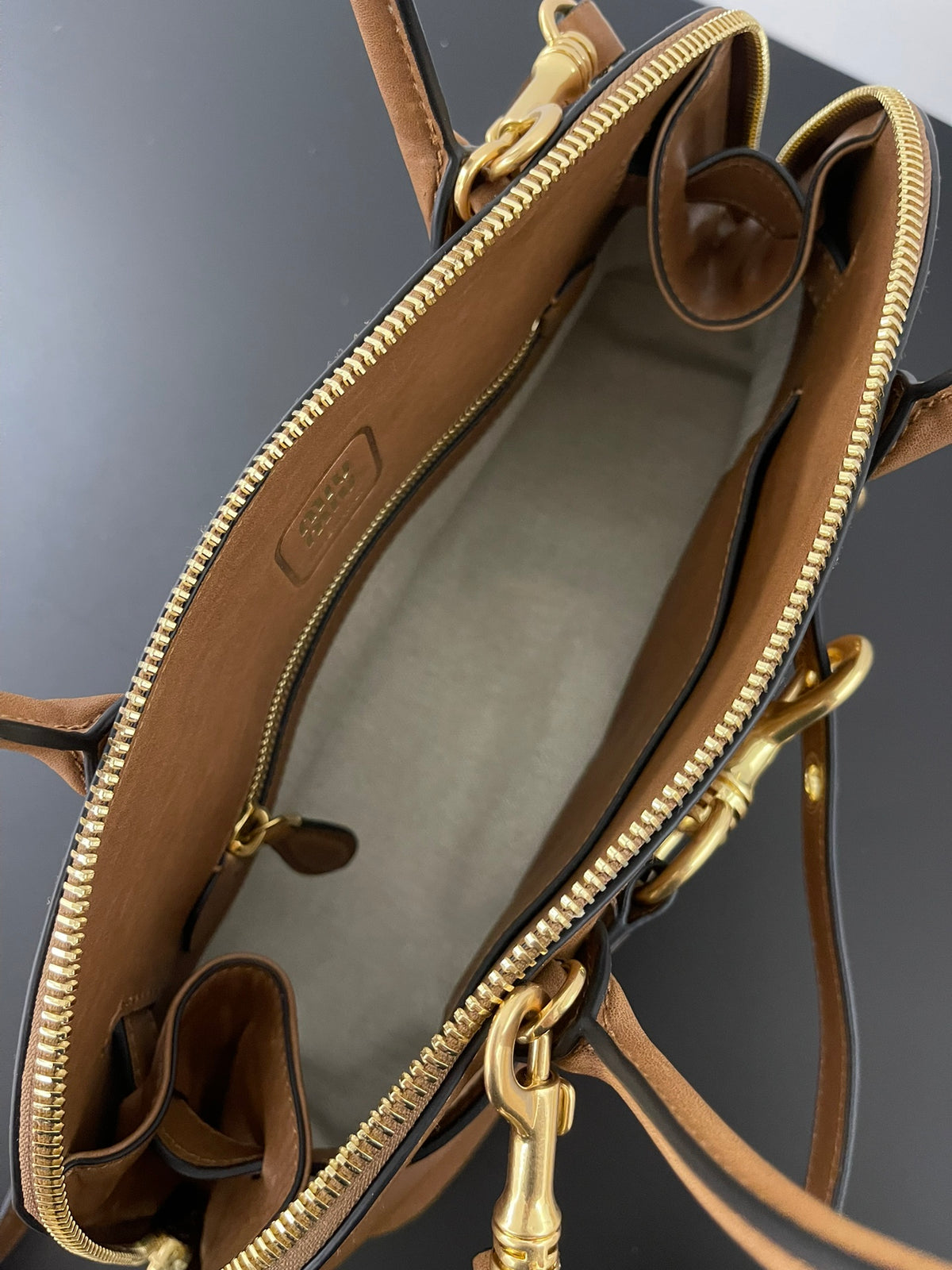 Miu Miu Aventure Leather Bag – Cognac