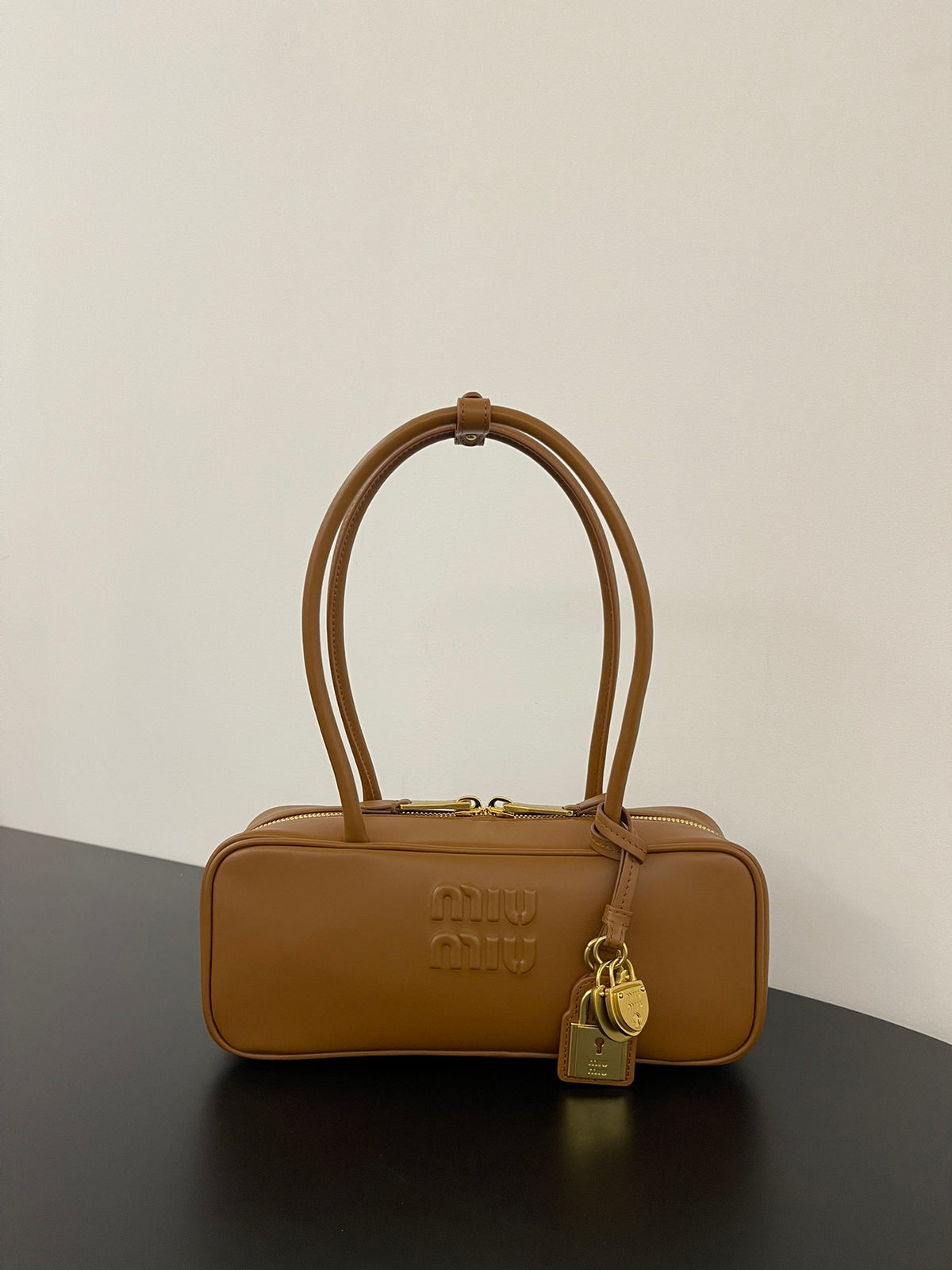 Miu Miu Beau Leather Bag – Cognac