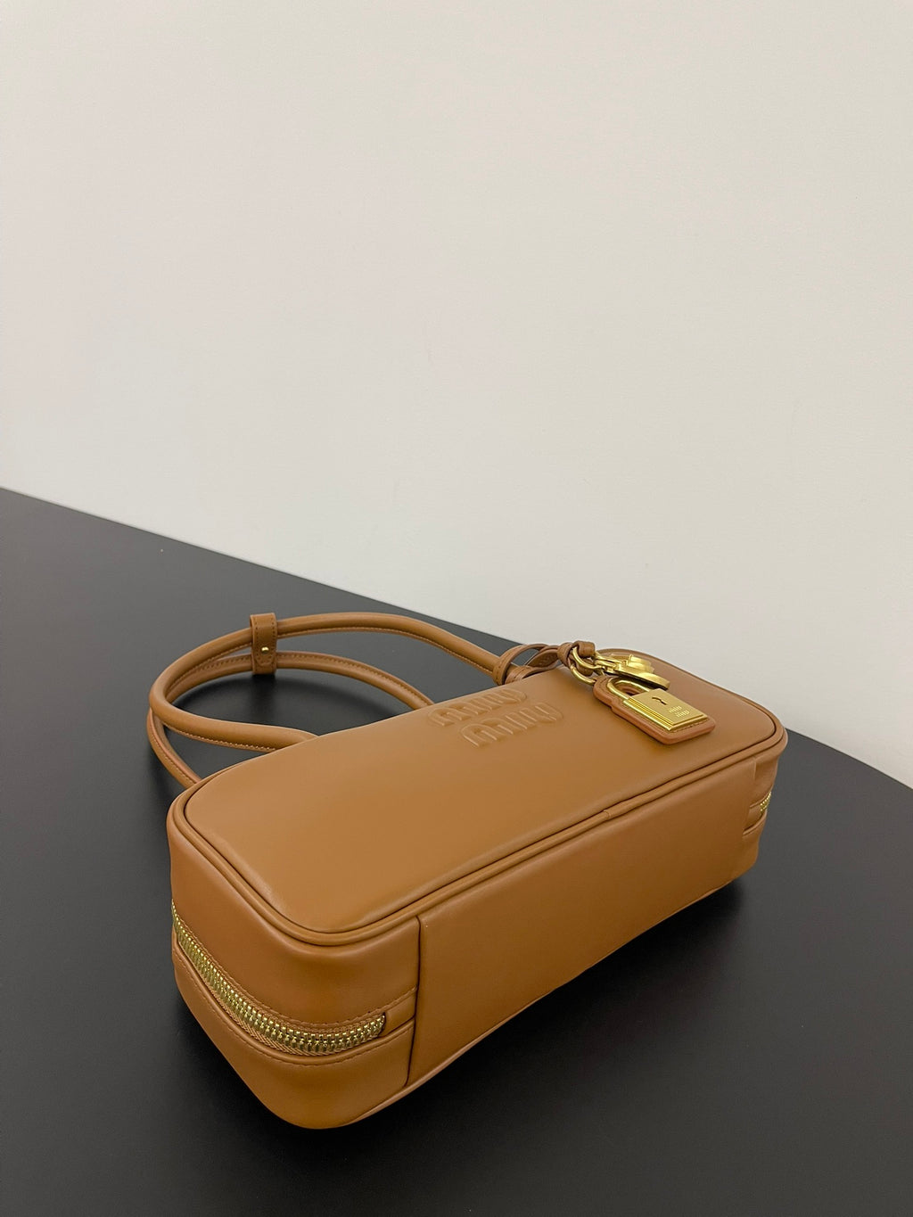 Miu Miu Beau Leather Bag – Cognac