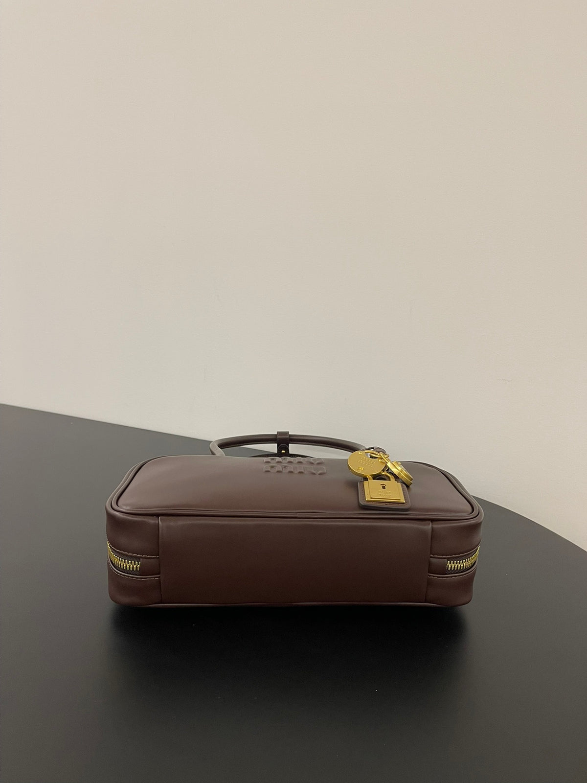 Miu Miu Beau Leather Bag – Dark Brown