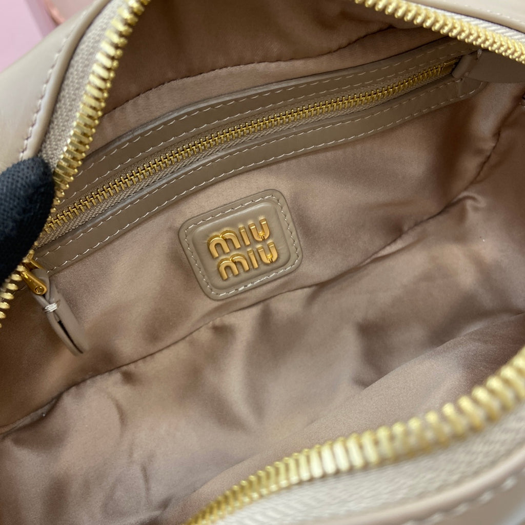 Miu Miu Beau Leather Bag – Taupe