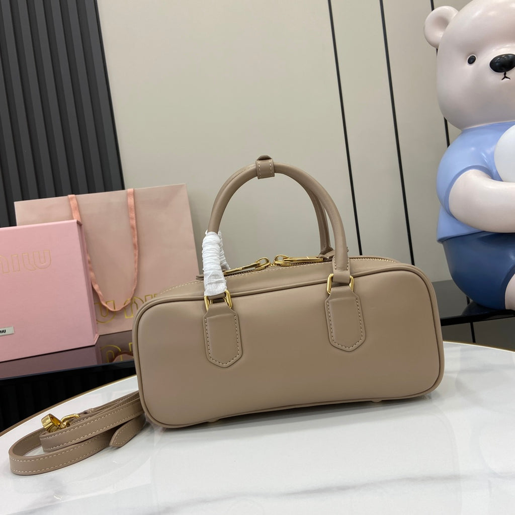 Miu Miu Beau Leather Bag – Taupe