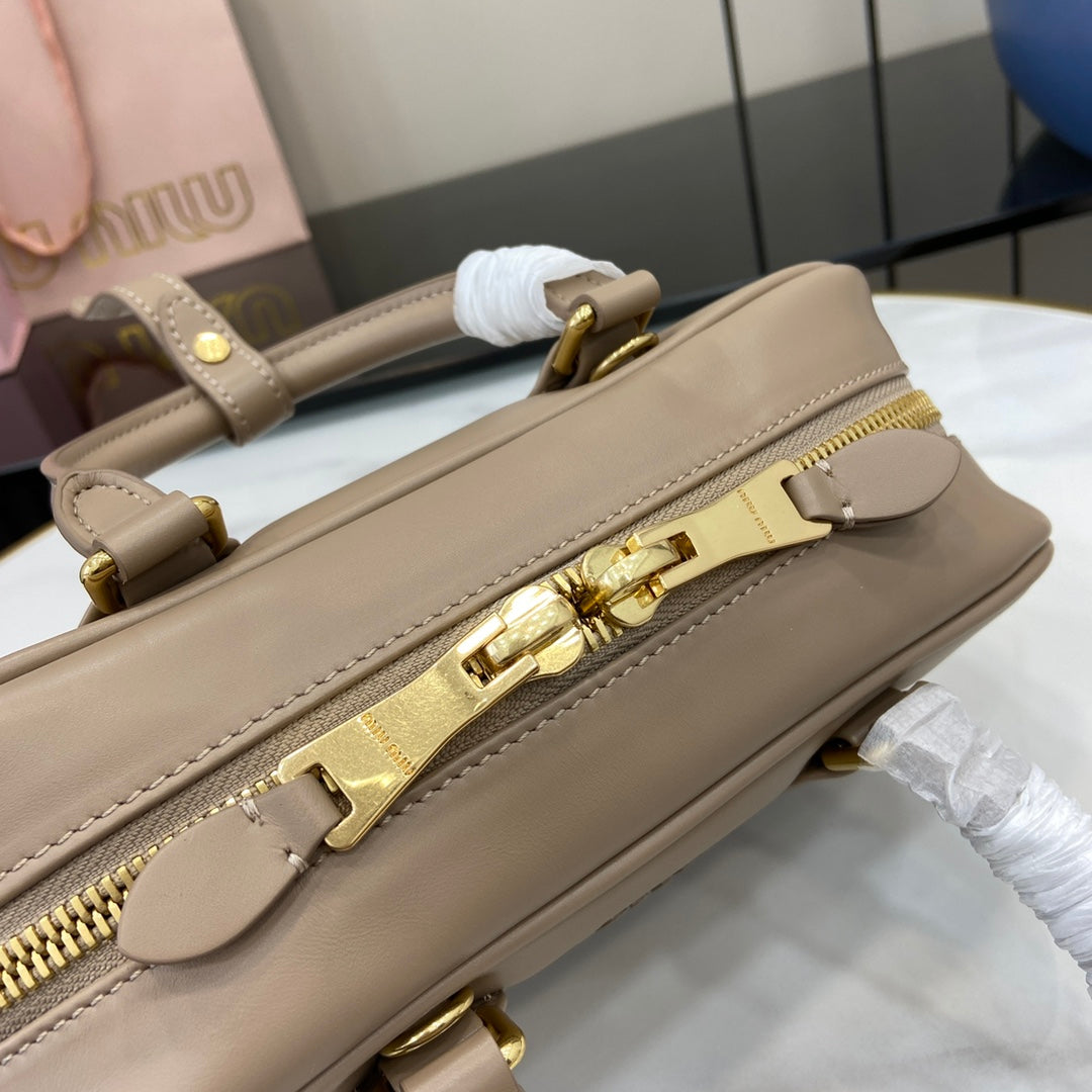 Miu Miu Beau Leather Bag – Taupe