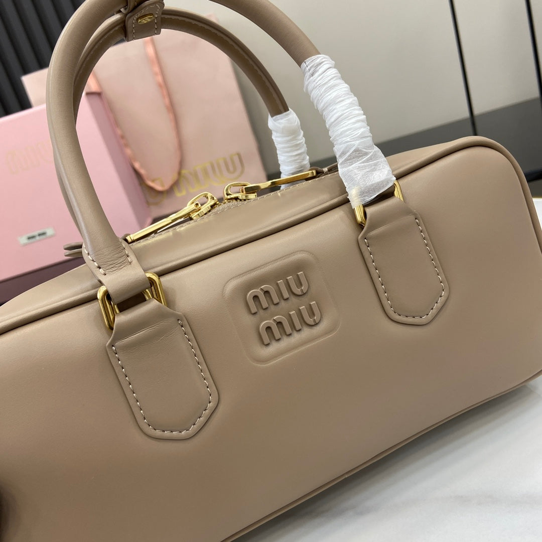 Miu Miu Beau Leather Bag – Taupe
