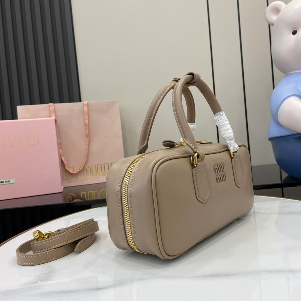 Miu Miu Beau Leather Bag – Taupe