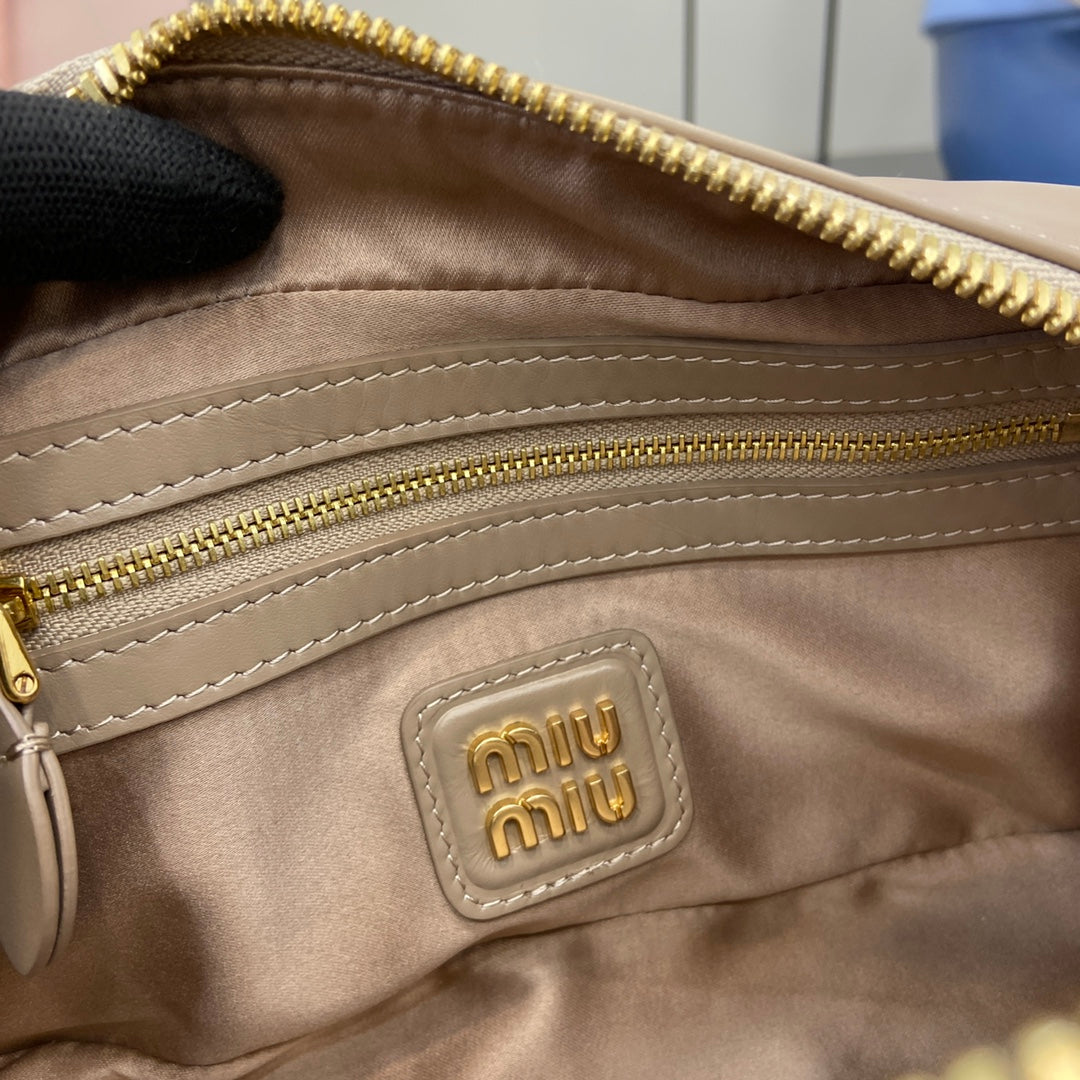 Miu Miu Beau Leather Bag – Taupe