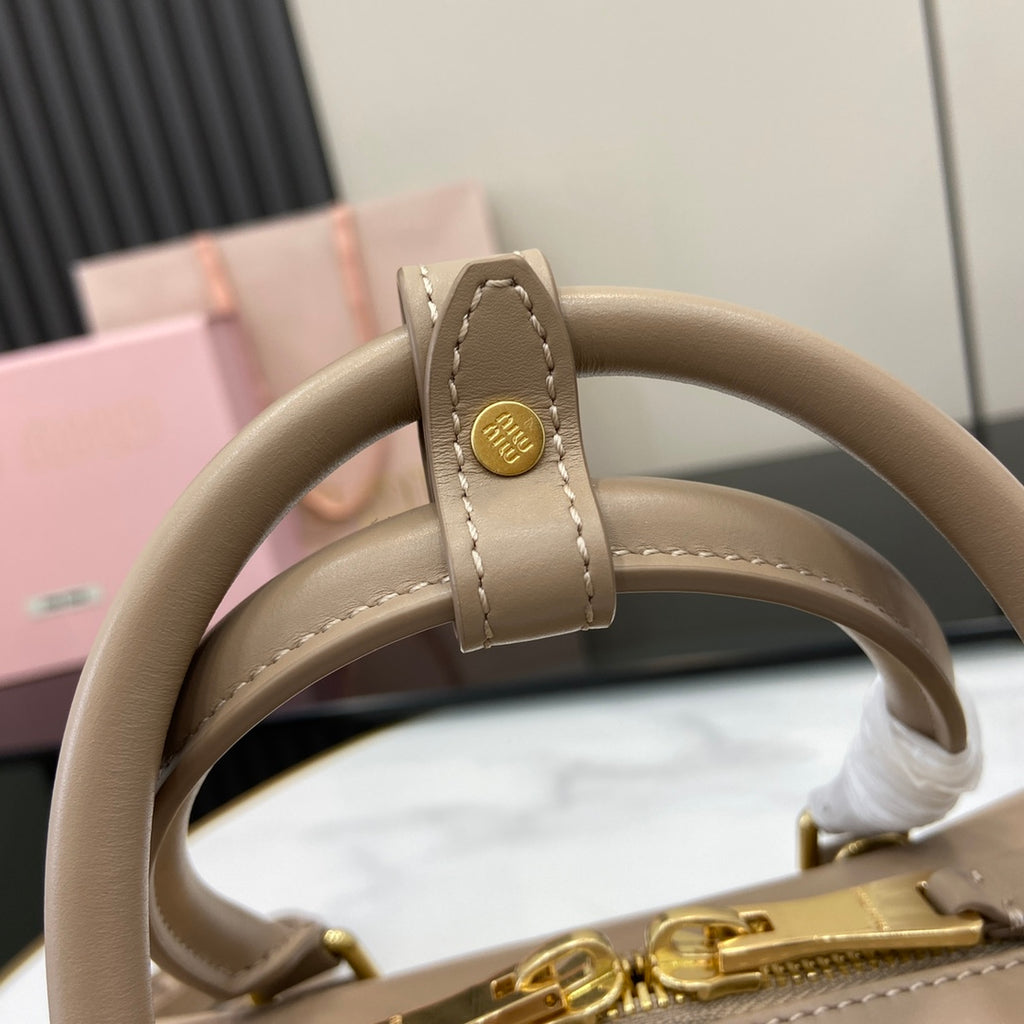 Miu Miu Beau Leather Bag – Taupe