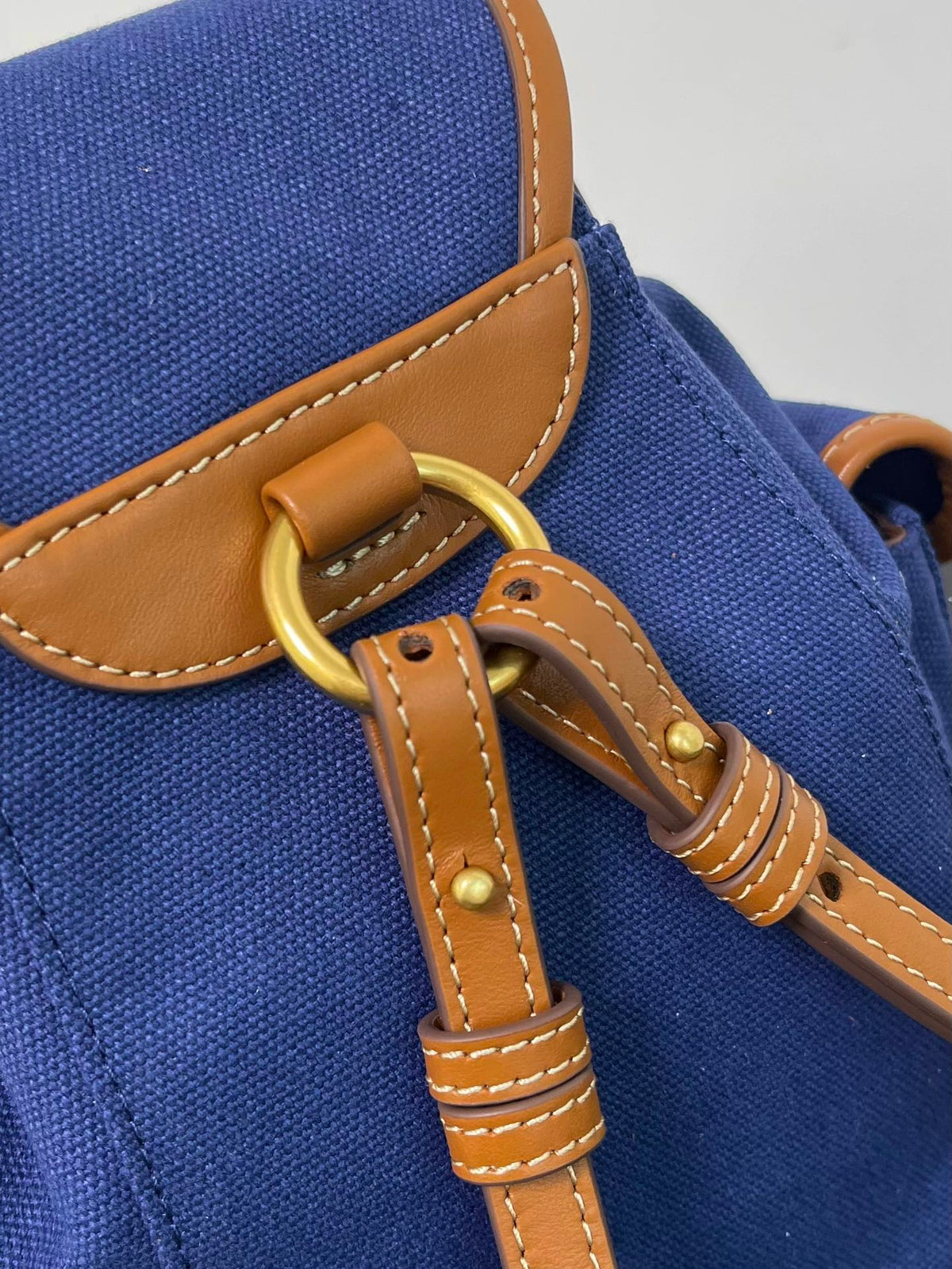 Miu Miu Canvas Mini Backpack – Navy Blue