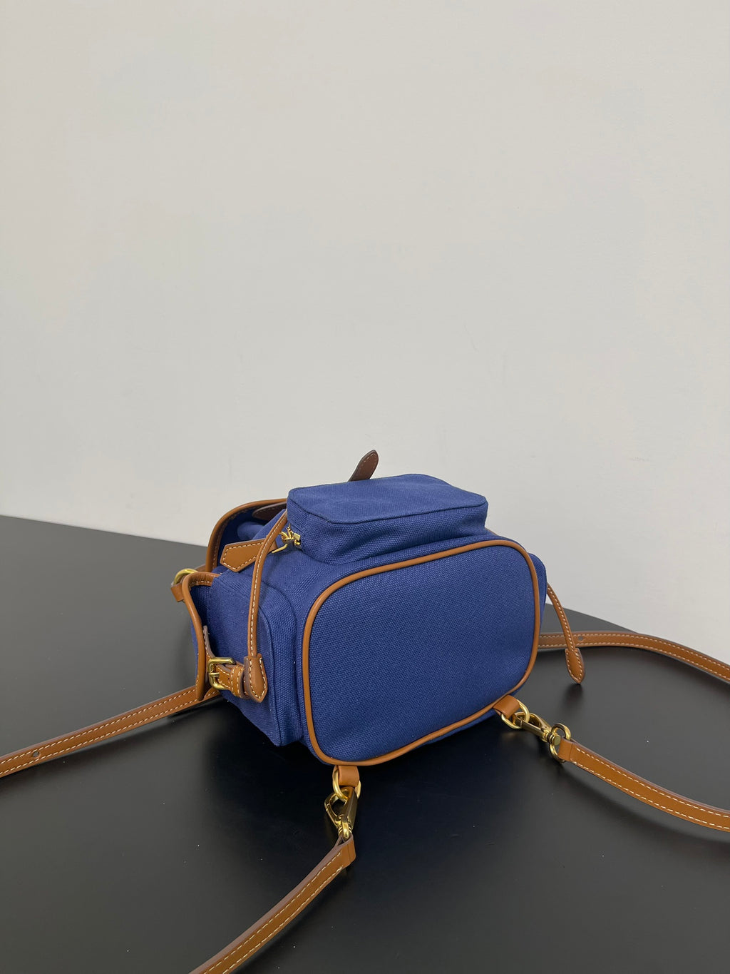 Miu Miu Canvas Mini Backpack – Navy Blue