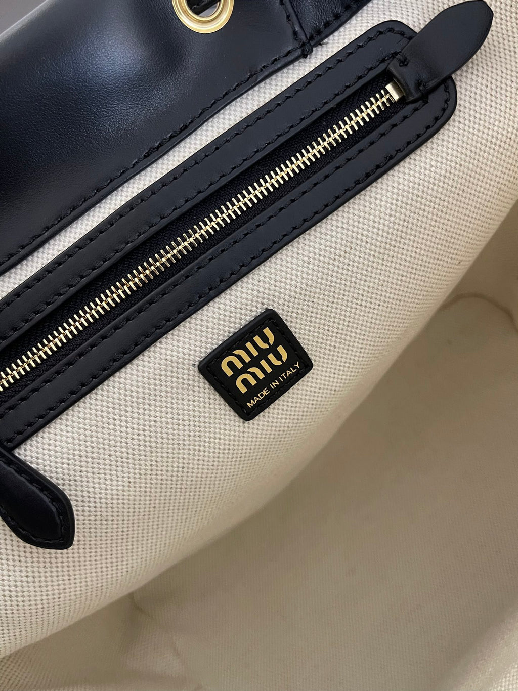 Miu Miu Leather Backpack – Black