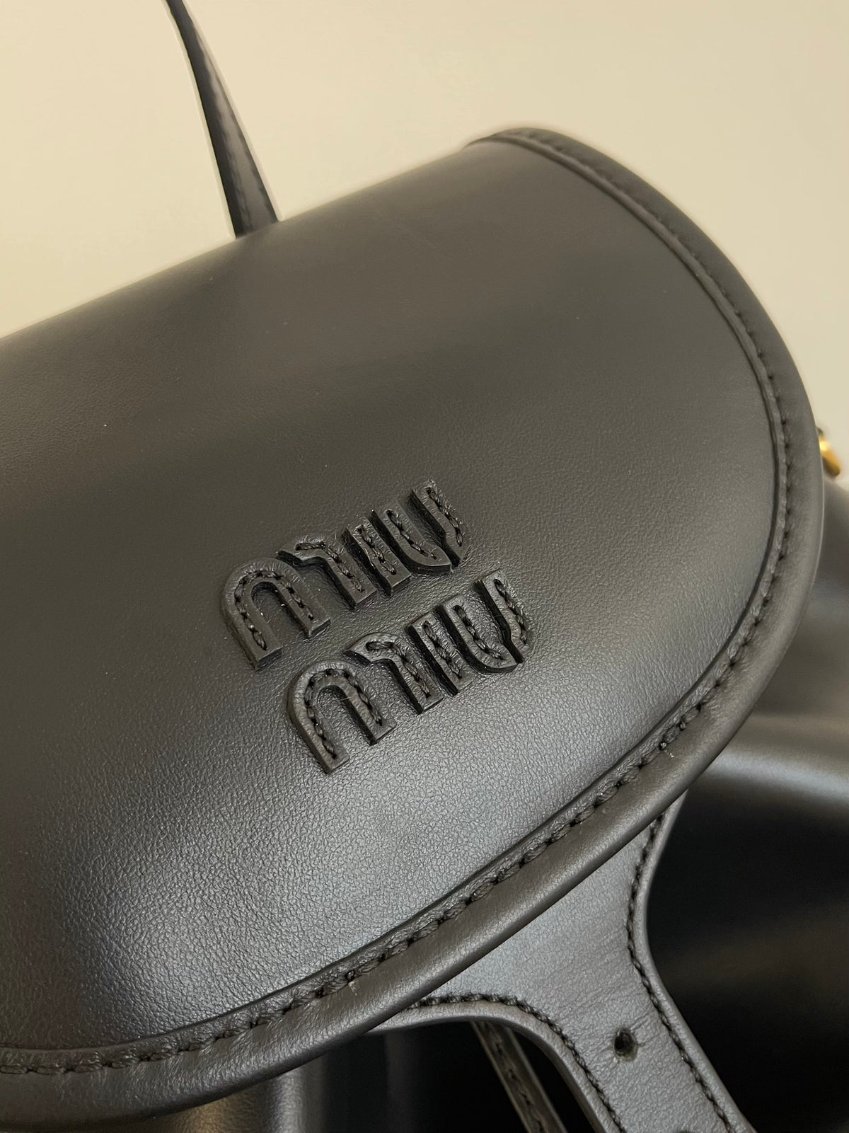 Miu Miu Leather Backpack – Black