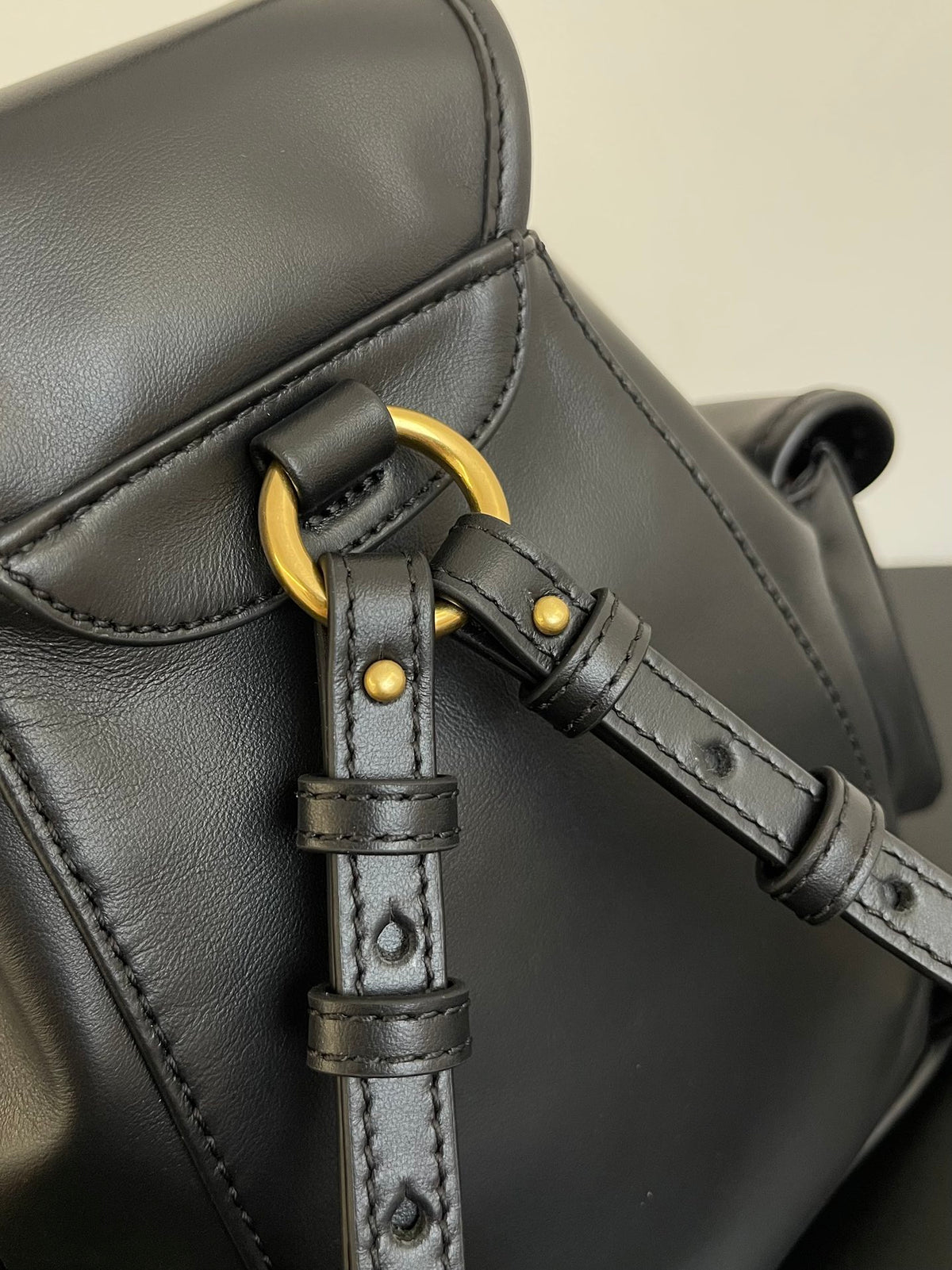 Miu Miu Leather Mini Backpack – Black