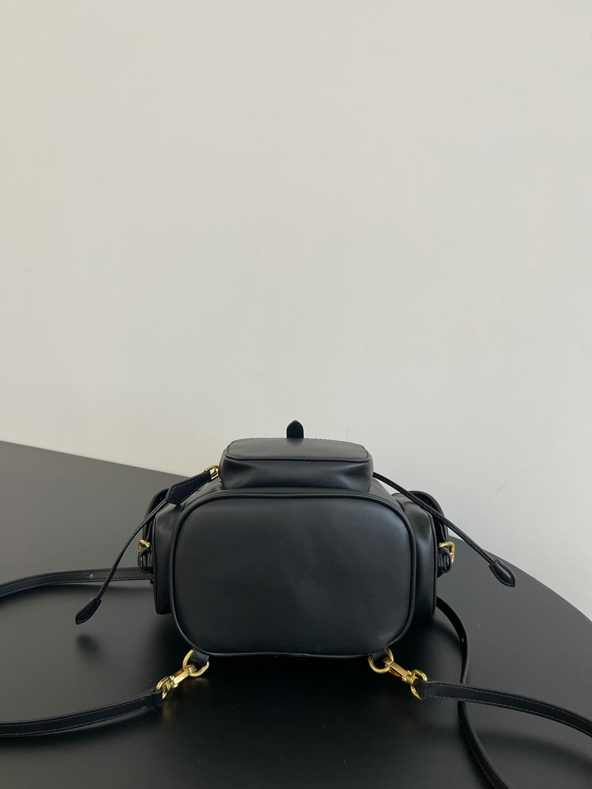 Miu Miu Leather Mini Backpack – Black