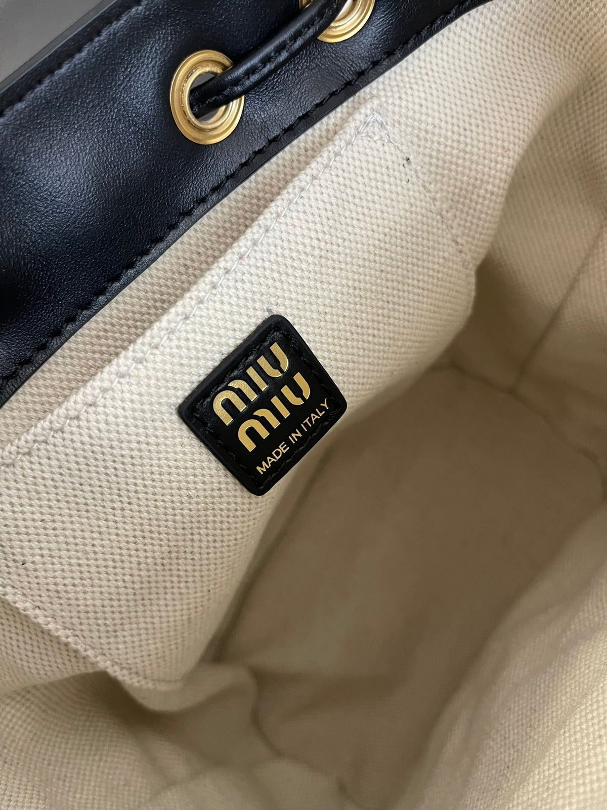 Miu Miu Leather Mini Backpack – Black